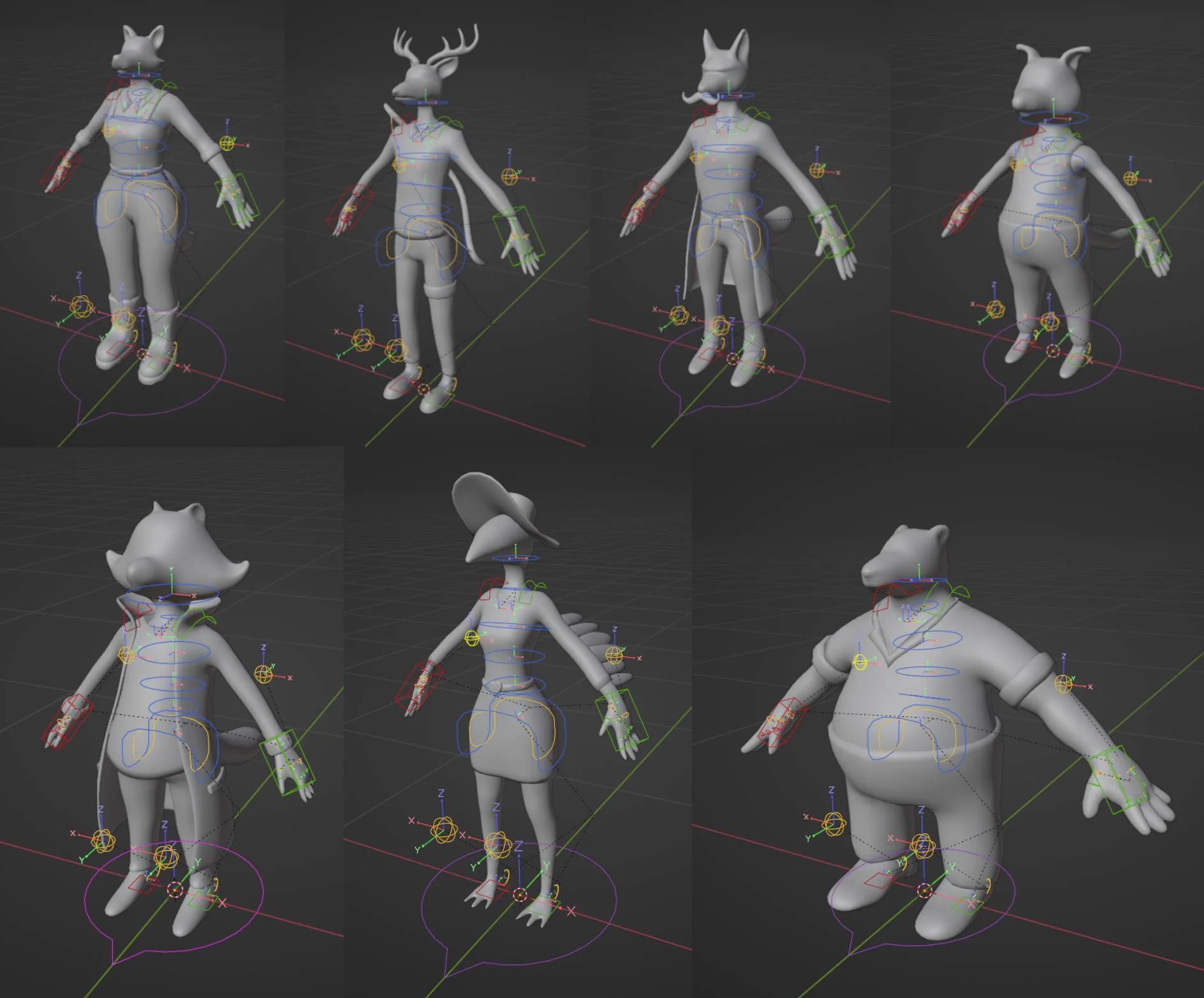 Character rigs